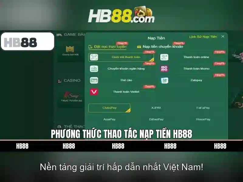 Đa Dạng Trò Chơi Slot Tại HB88